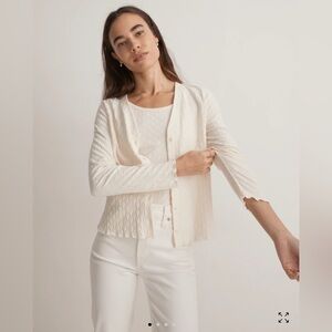Madewell V-Neck Cardigan in Checkerboard
